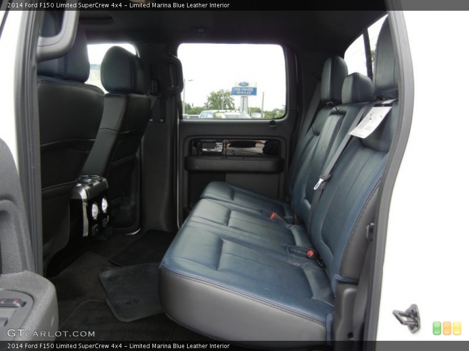 Limited Marina Blue Leather Interior Rear Seat for the 2014 Ford F150 Limited SuperCrew 4x4 #95457863