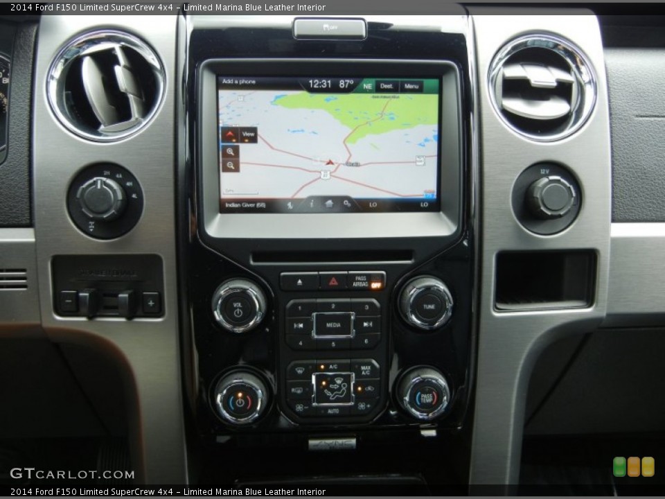 Limited Marina Blue Leather Interior Controls for the 2014 Ford F150 Limited SuperCrew 4x4 #95457944