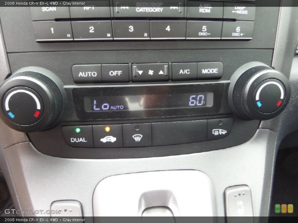 Gray Interior Controls for the 2008 Honda CR-V EX-L 4WD #95458808