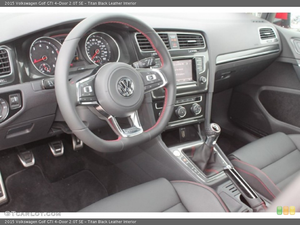 Titan Black Leather Interior Photo for the 2015 Volkswagen Golf GTI 4-Door 2.0T SE #95462096