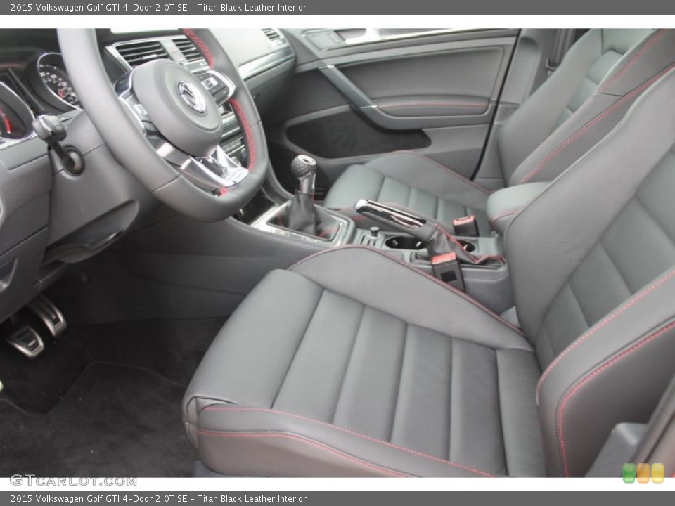 Titan Black Leather Interior Front Seat for the 2015 Volkswagen Golf GTI 4-Door 2.0T SE #95462108