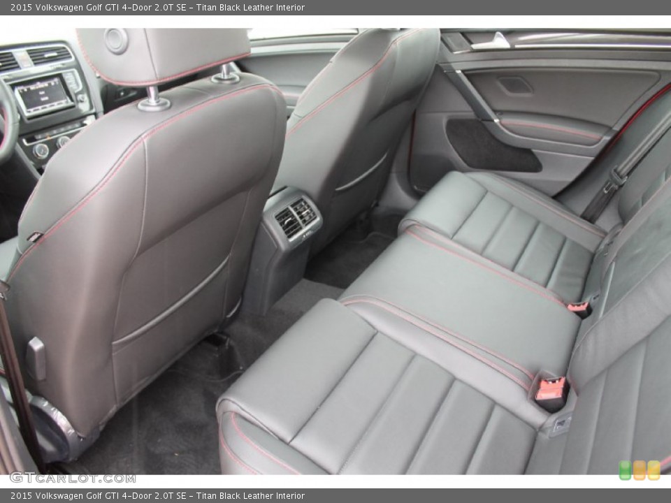 Titan Black Leather Interior Rear Seat for the 2015 Volkswagen Golf GTI 4-Door 2.0T SE #95462279