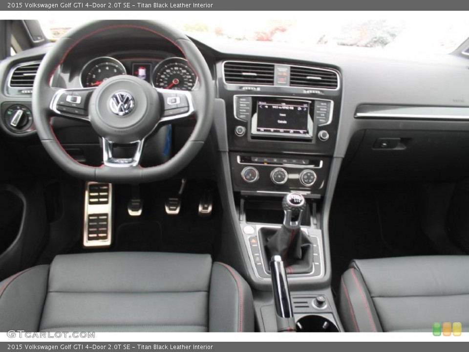 Titan Black Leather Interior Dashboard for the 2015 Volkswagen Golf GTI 4-Door 2.0T SE #95462291