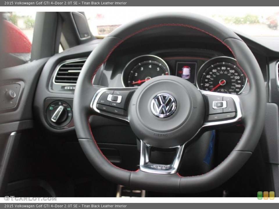 Titan Black Leather Interior Steering Wheel for the 2015 Volkswagen Golf GTI 4-Door 2.0T SE #95462306