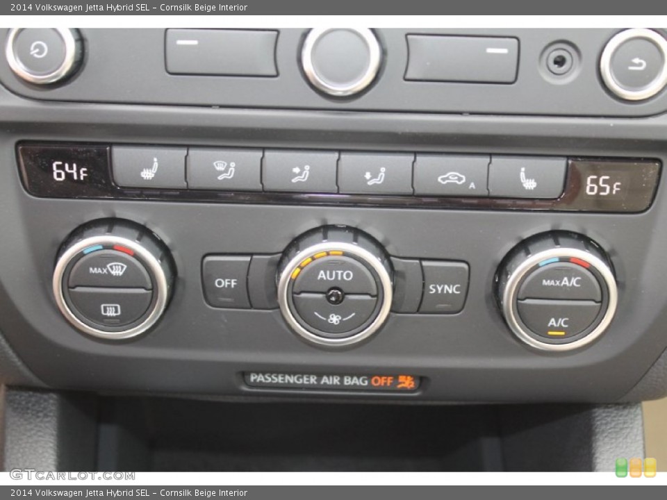 Cornsilk Beige Interior Controls for the 2014 Volkswagen Jetta Hybrid SEL #95462531