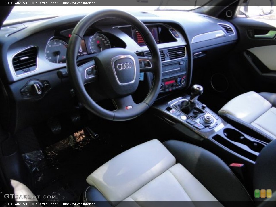 Black/Silver Interior Prime Interior for the 2010 Audi S4 3.0 quattro Sedan #95463527