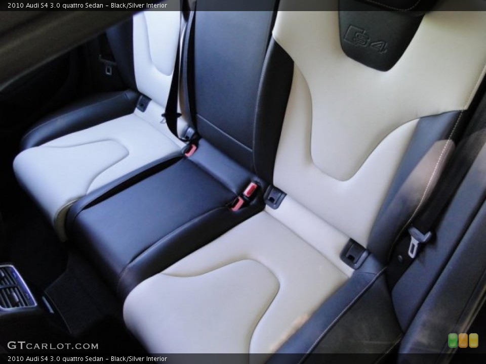 Black/Silver Interior Rear Seat for the 2010 Audi S4 3.0 quattro Sedan #95463551