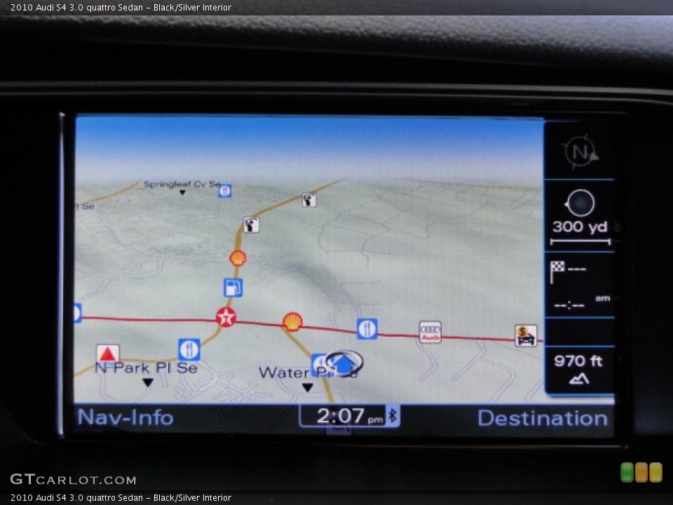 Black/Silver Interior Navigation for the 2010 Audi S4 3.0 quattro Sedan #95463701