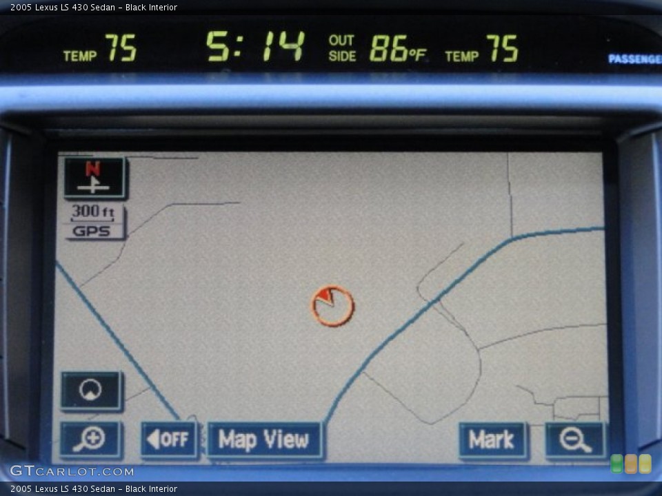 Black Interior Navigation for the 2005 Lexus LS 430 Sedan #95463815