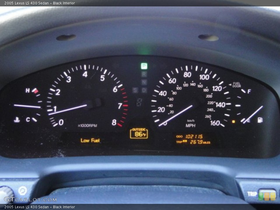 Black Interior Gauges for the 2005 Lexus LS 430 Sedan #95463986