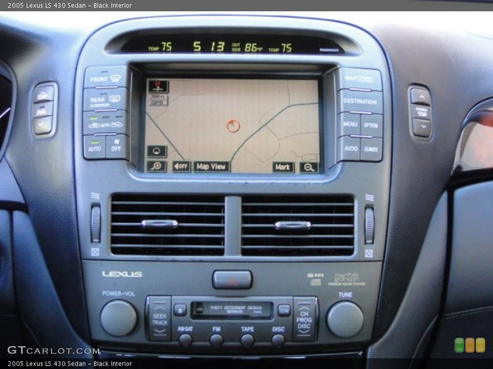 Black Interior Controls for the 2005 Lexus LS 430 Sedan #95464118
