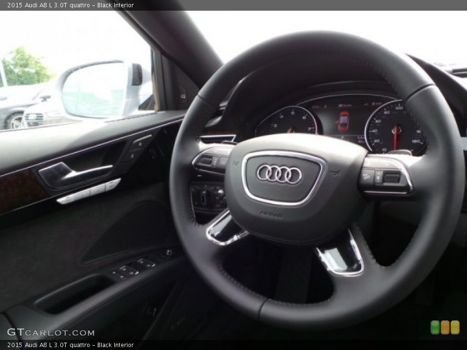 Black Interior Steering Wheel for the 2015 Audi A8 L 3.0T quattro #95464766