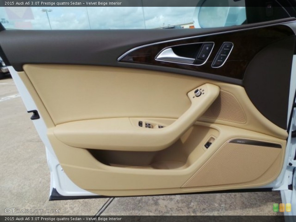 Velvet Beige Interior Door Panel for the 2015 Audi A6 3.0T Prestige quattro Sedan #95464985
