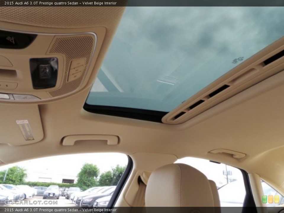 Velvet Beige Interior Sunroof for the 2015 Audi A6 3.0T Prestige quattro Sedan #95465063