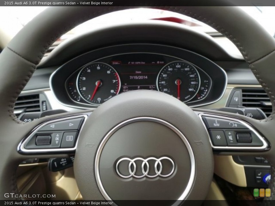 Velvet Beige Interior Steering Wheel for the 2015 Audi A6 3.0T Prestige quattro Sedan #95465153
