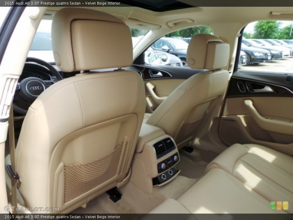 Velvet Beige Interior Rear Seat for the 2015 Audi A6 3.0T Prestige quattro Sedan #95465191