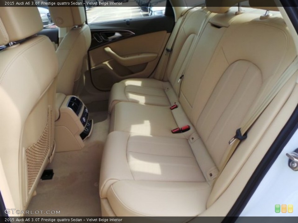 Velvet Beige Interior Rear Seat for the 2015 Audi A6 3.0T Prestige quattro Sedan #95465203