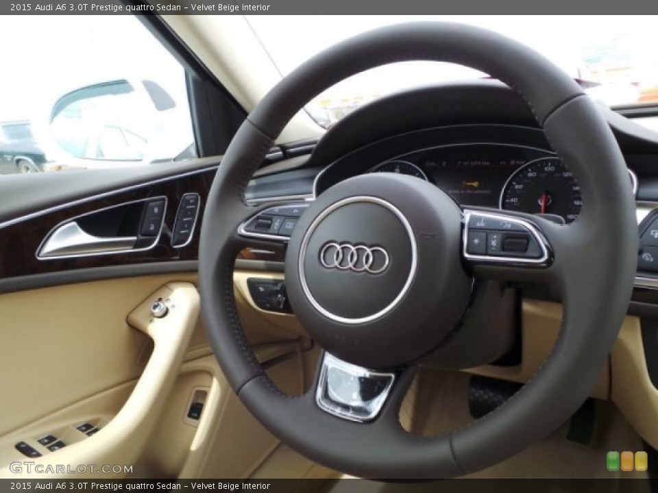 Velvet Beige Interior Steering Wheel for the 2015 Audi A6 3.0T Prestige quattro Sedan #95465223