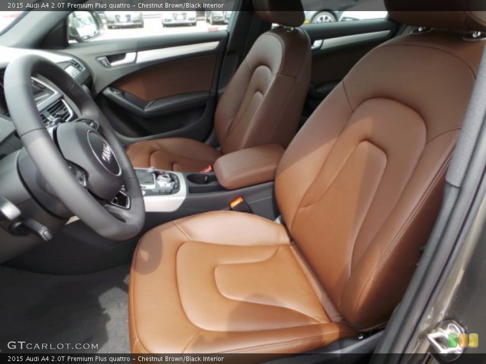 Chestnut Brown/Black Interior Front Seat for the 2015 Audi A4 2.0T Premium Plus quattro #95465462