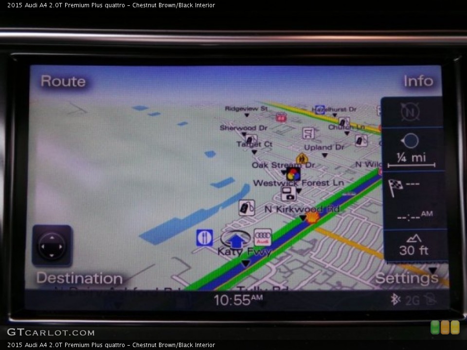 Chestnut Brown/Black Interior Navigation for the 2015 Audi A4 2.0T Premium Plus quattro #95465536