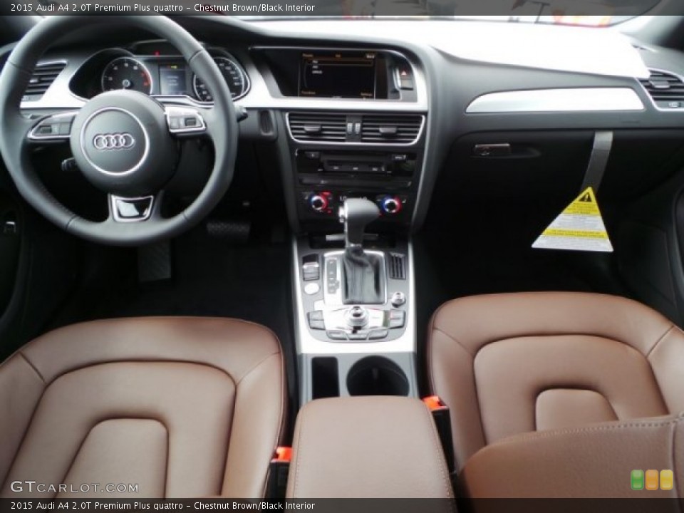 Chestnut Brown/Black Interior Dashboard for the 2015 Audi A4 2.0T Premium Plus quattro #95465663