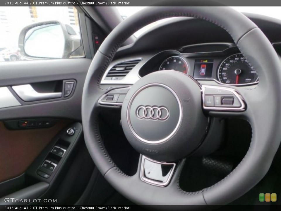 Chestnut Brown/Black Interior Steering Wheel for the 2015 Audi A4 2.0T Premium Plus quattro #95465672