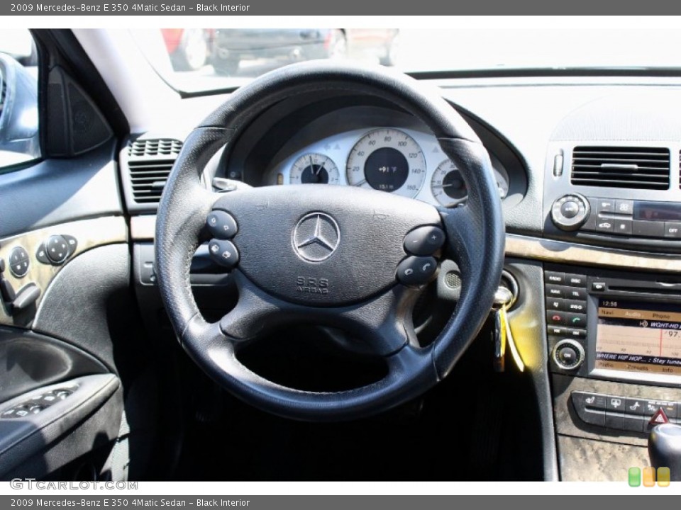 Black Interior Steering Wheel for the 2009 Mercedes-Benz E 350 4Matic Sedan #95466791