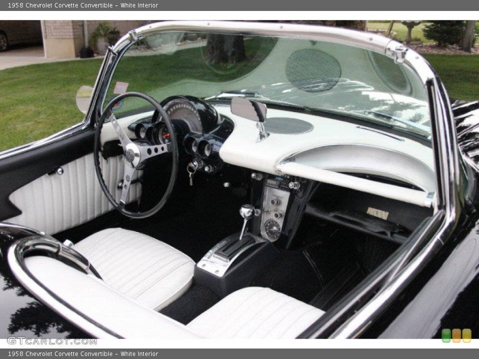 White 1958 Chevrolet Corvette Interiors