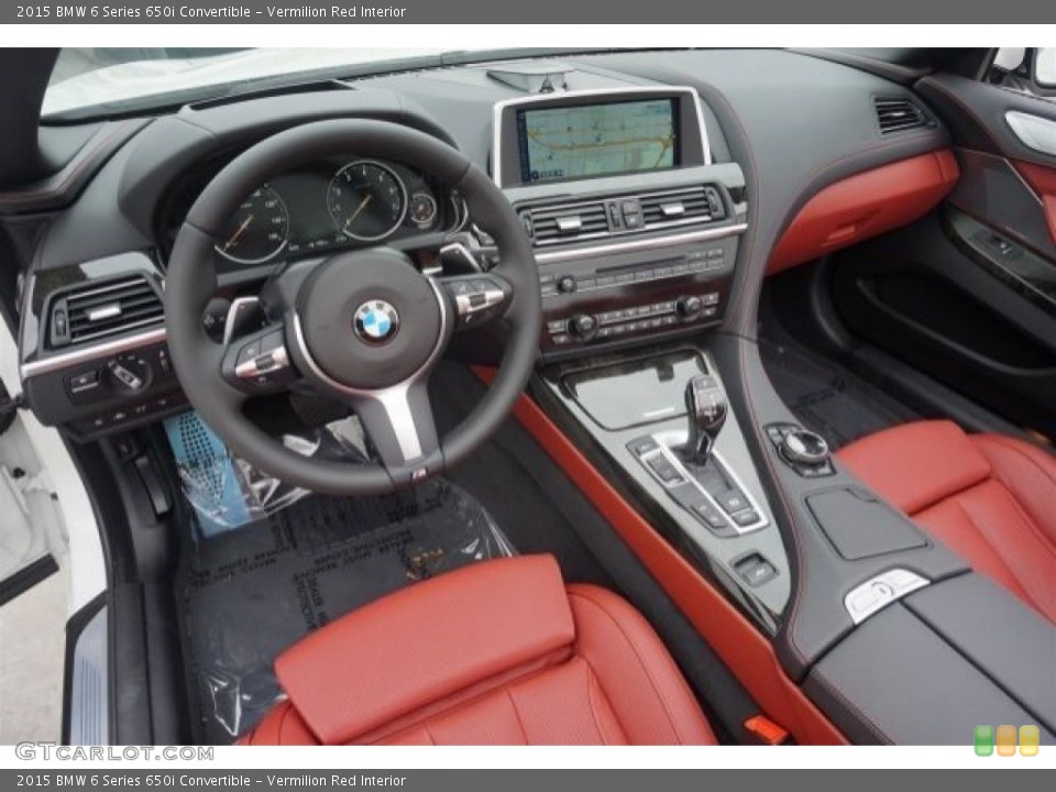 Vermilion Red Interior Prime Interior for the 2015 BMW 6 Series 650i Convertible #95472431