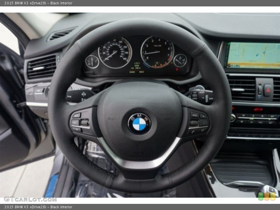Black Interior Steering Wheel for the 2015 BMW X3 xDrive28i #95472665