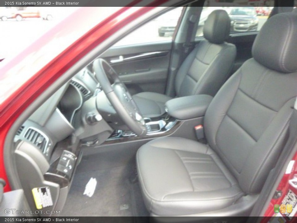Black Interior Front Seat for the 2015 Kia Sorento SX AWD #95473716