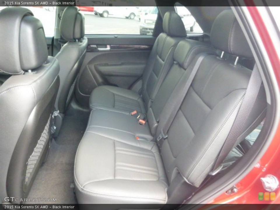 Black Interior Rear Seat for the 2015 Kia Sorento SX AWD #95473736