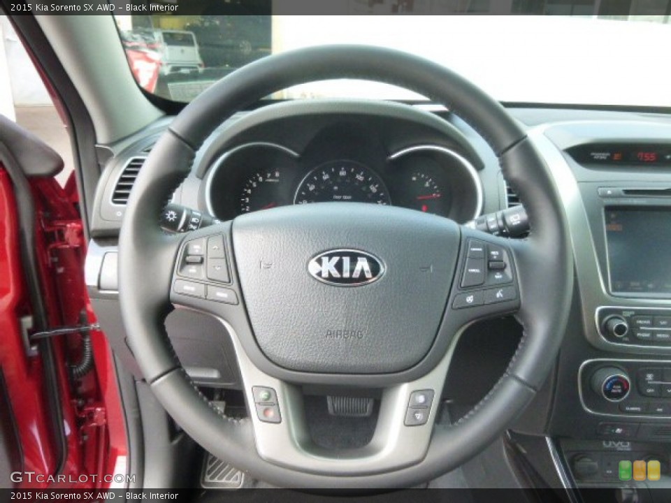 Black Interior Steering Wheel for the 2015 Kia Sorento SX AWD #95473925