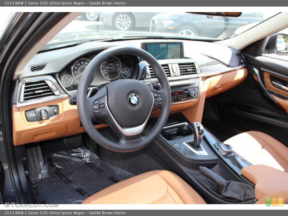 Saddle Brown Interior Prime Interior for the 2014 BMW 3 Series 328i xDrive Sports Wagon #95478866