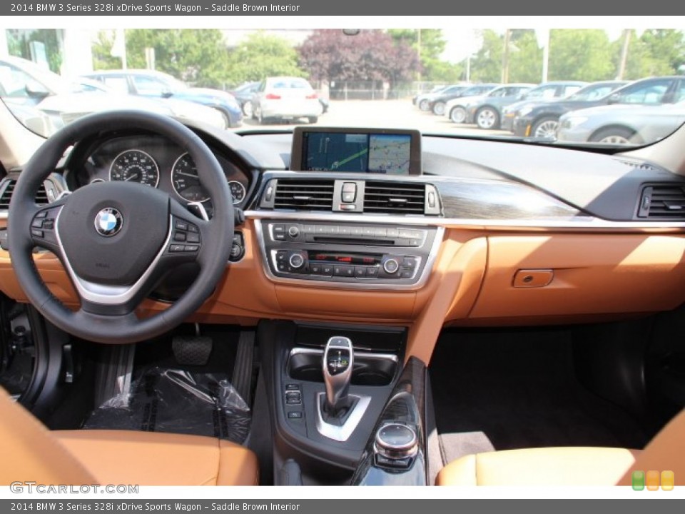 Saddle Brown Interior Dashboard for the 2014 BMW 3 Series 328i xDrive Sports Wagon #95478956
