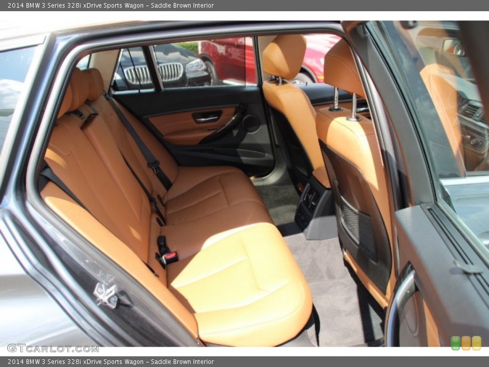 Saddle Brown Interior Rear Seat for the 2014 BMW 3 Series 328i xDrive Sports Wagon #95479191
