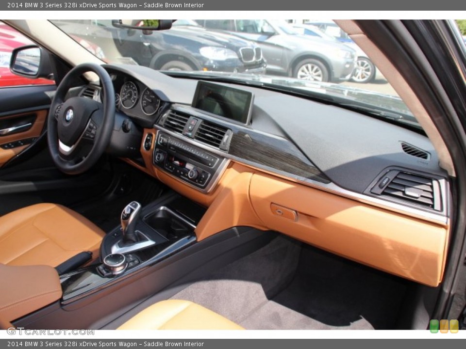 Saddle Brown Interior Dashboard for the 2014 BMW 3 Series 328i xDrive Sports Wagon #95479244