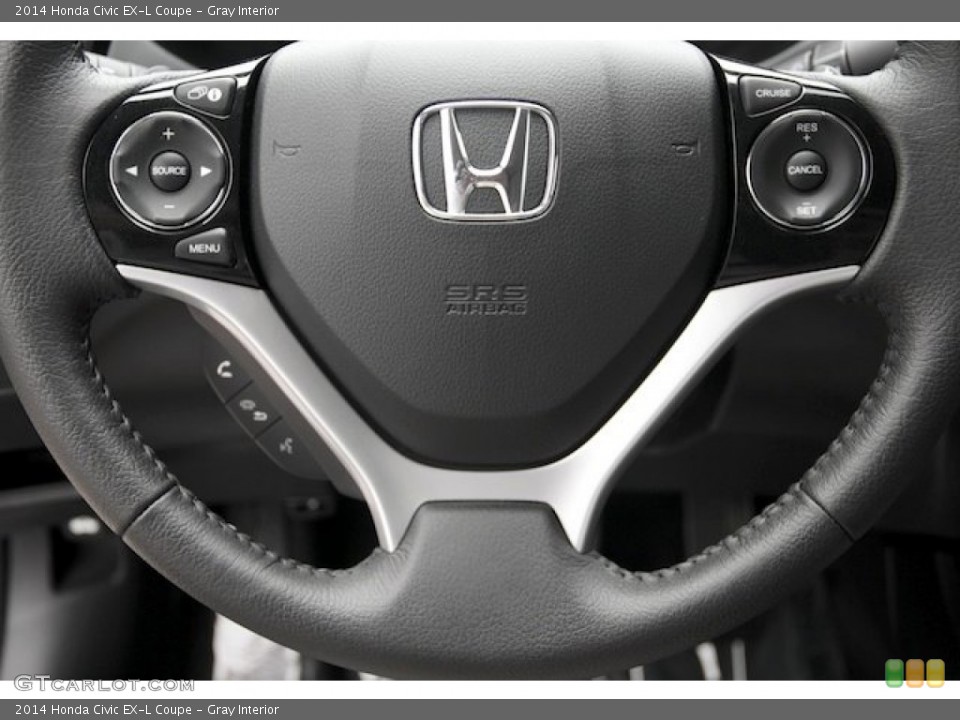 Gray Interior Steering Wheel for the 2014 Honda Civic EX-L Coupe #95479469
