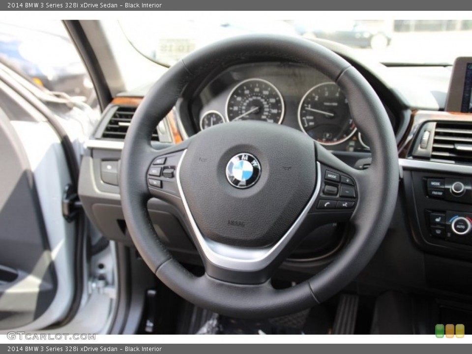 Black Interior Steering Wheel for the 2014 BMW 3 Series 328i xDrive Sedan #95482760