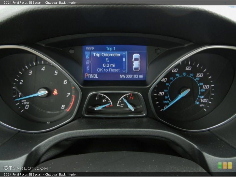 Charcoal Black Interior Gauges for the 2014 Ford Focus SE Sedan #95486066