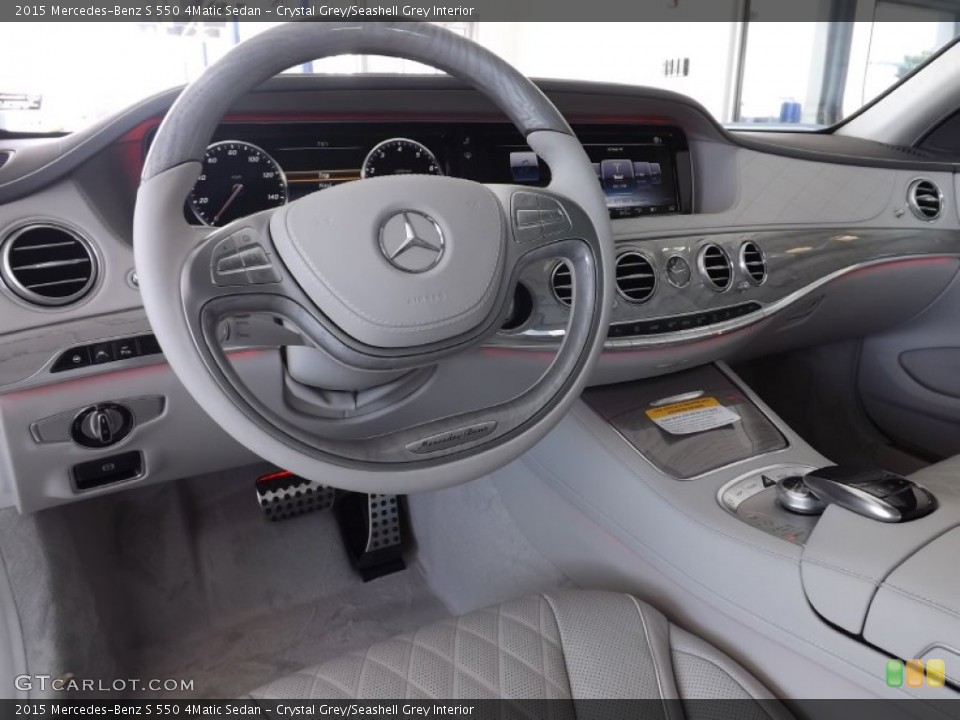 Crystal Grey/Seashell Grey Interior Dashboard for the 2015 Mercedes-Benz S 550 4Matic Sedan #95491031