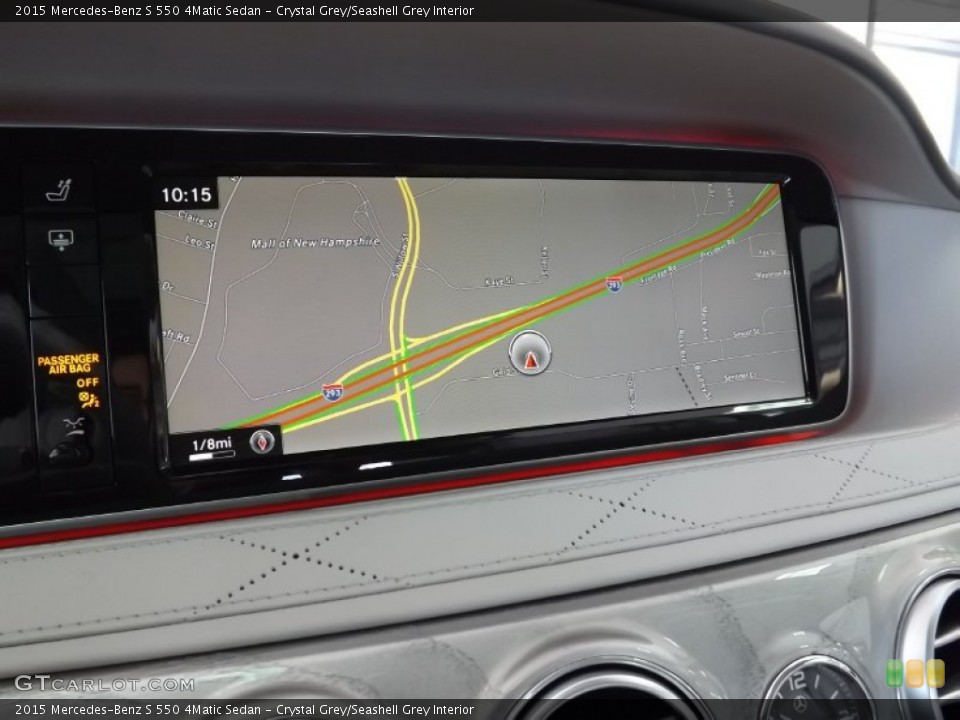 Crystal Grey/Seashell Grey Interior Navigation for the 2015 Mercedes-Benz S 550 4Matic Sedan #95491103