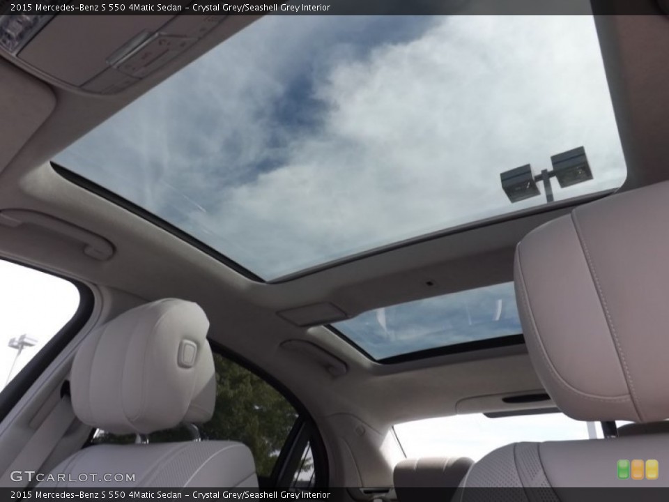 Crystal Grey/Seashell Grey Interior Sunroof for the 2015 Mercedes-Benz S 550 4Matic Sedan #95491141