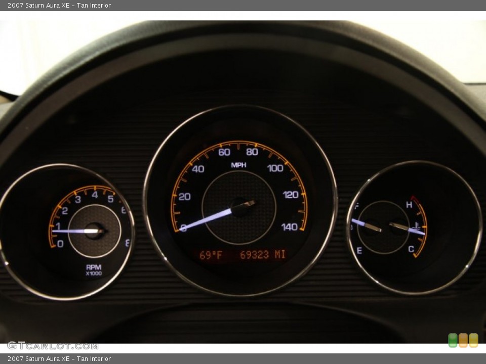 Tan Interior Gauges for the 2007 Saturn Aura XE #95492240
