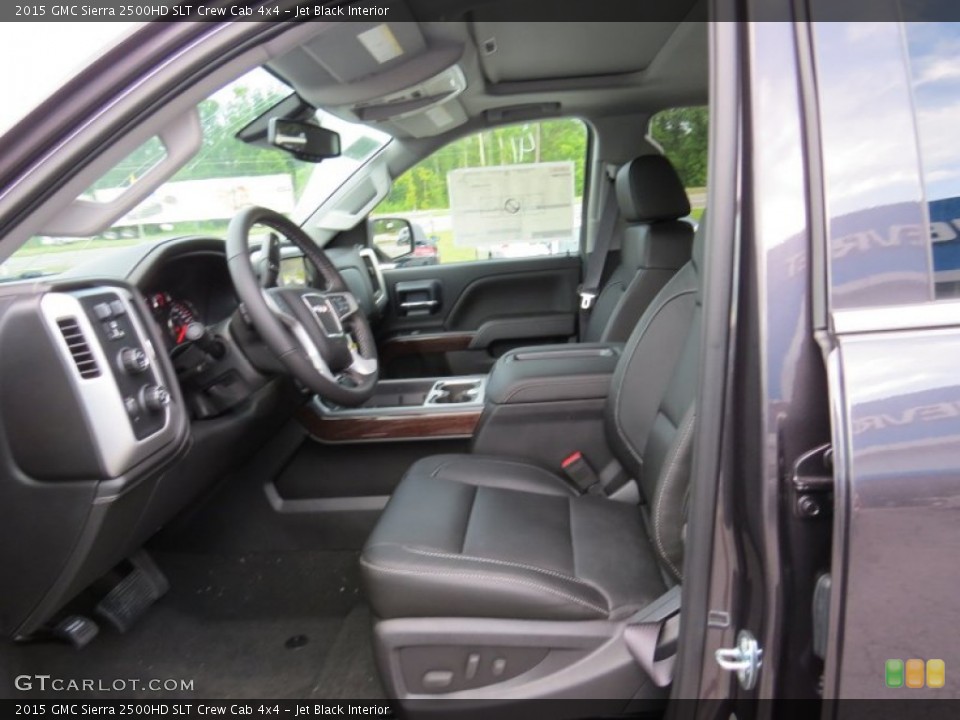Jet Black Interior Photo for the 2015 GMC Sierra 2500HD SLT Crew Cab 4x4 #95497670