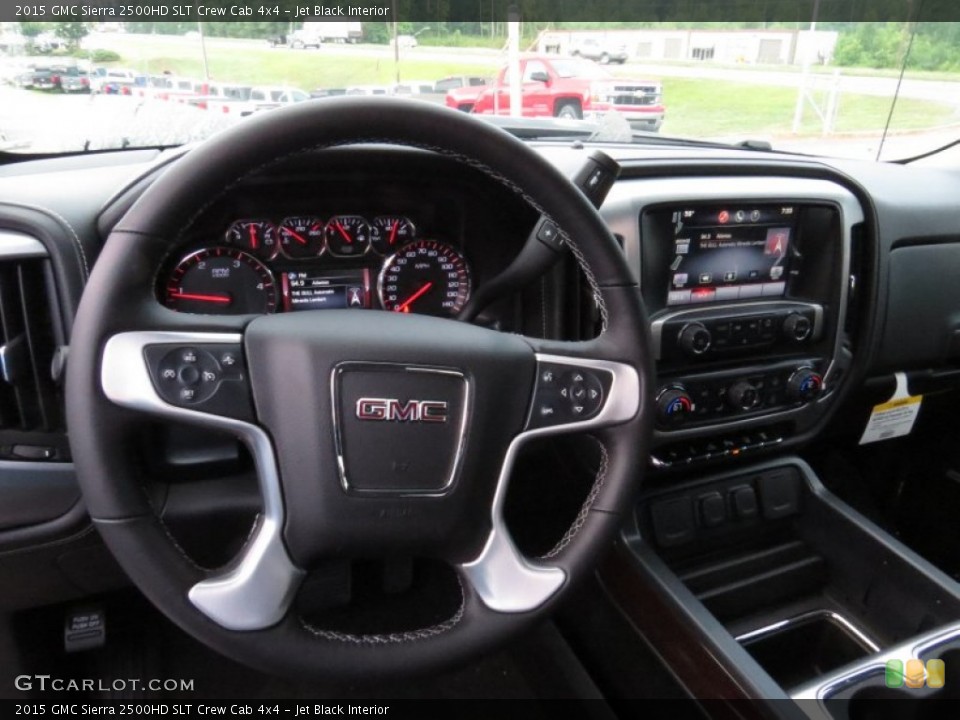 Jet Black Interior Steering Wheel for the 2015 GMC Sierra 2500HD SLT Crew Cab 4x4 #95497688