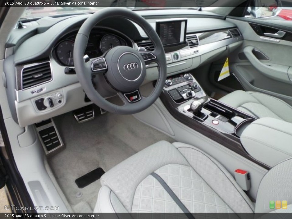 Lunar Silver Valcona 2015 Audi S8 Interiors