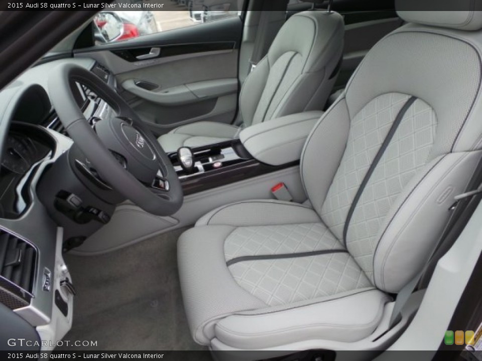 Lunar Silver Valcona Interior Front Seat for the 2015 Audi S8 quattro S #95498411