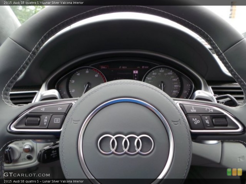 Lunar Silver Valcona Interior Steering Wheel for the 2015 Audi S8 quattro S #95498606