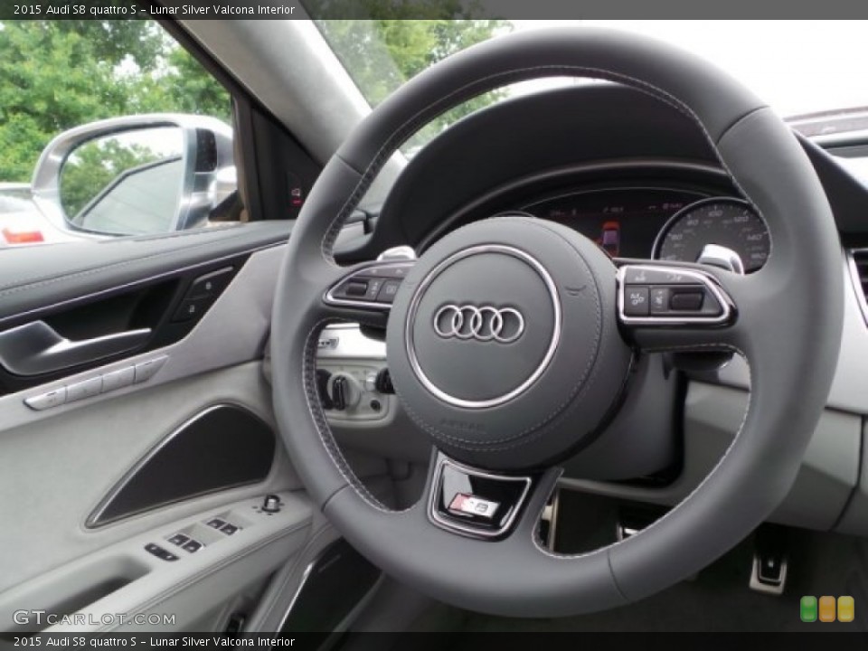 Lunar Silver Valcona Interior Steering Wheel for the 2015 Audi S8 quattro S #95498707